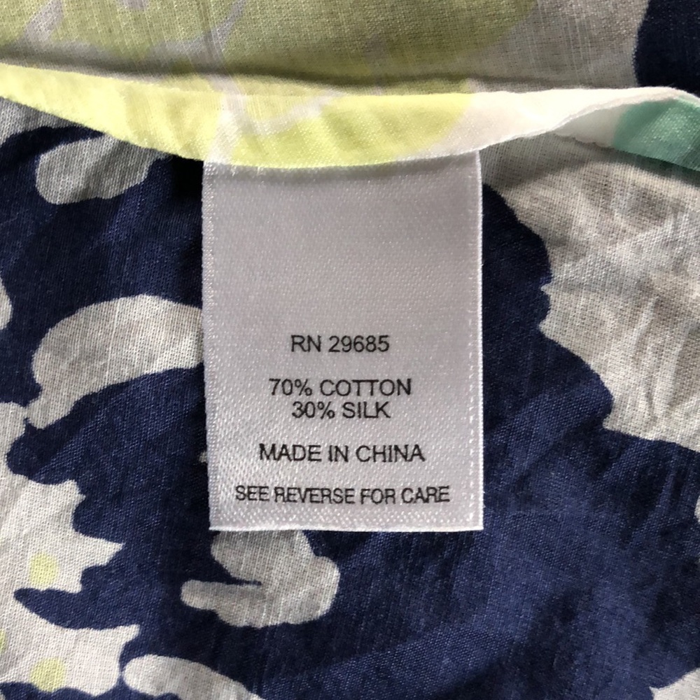 EUC Pendleton lightweight cotton silk floral pop over - Picture 5 of 5